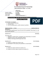 Faculty of Engineering and Technology Model Question Paper - B. Tech