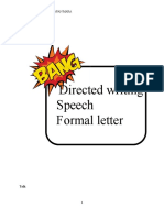 Directed Writing Speech Formal Letter: Program Tuisyen Harapan Mara