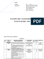 Planificare Calendaristica Limba Engleza L2, Clasa A V-A, Uniscan