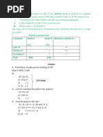 Linear Programming Model LLP