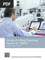 Setup of A Ring Topology Based On "MRPD": SIMATIC S7-1500 / ET 200SP