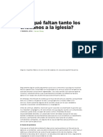 ¿Por Qué Faltan Tanto Los Cristianos A La Iglesia - Coalición Por El Evangelio