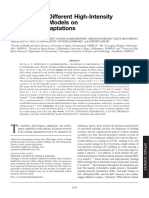 The Effect of Different High-Intensity Periodization Models On Endurance Adaptations