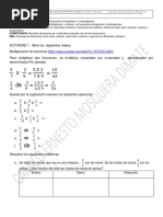 Fracciones Multiplicación y División