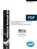 Test Procedure and Acceptance Criteria For - Physical Endurance For Steel Doors, Frames and Frame Anchors