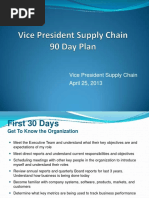 (2013) VP Supply Chain 90 Day Plan