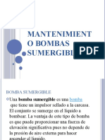 Mantenimiento Bombas Sumergibles