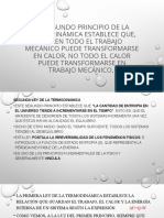 El Segundo Principio de La Termodinámica