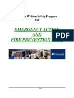 Emergency Action AND Fire Prevention Plan: Sample Written Safety Program For