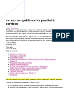 COVID-19 - Guidance For Paediatric Services: Last Modified