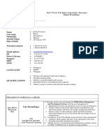 Curriculum Vitae Ercílio Belane: Box 177, Qº 13-B, Bairro: Santa Isabel - Maracuene Maputo-Mozambique