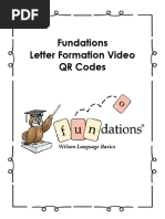 Fundations Letter Formation Video QR Codes