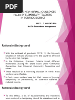 Facing The New Normal: Challenges Faced by Elementary Teachers in Torrijos District