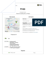 Ride Details Bill Details: Thanks For Travelling With Us, R Ranjit