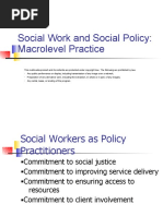 Social Work and Social Policy: Macrolevel Practice