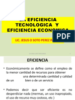 Eficiencia Tecnologica y Eficiencia Economica