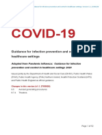 COVID-19: Guidance For Infection Prevention and Control in Healthcare Settings