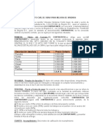 Contrato Civil de Obra para Mejora de Vivienda