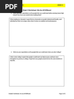 Week 3 Worksheet: We Are All Different: Sti Senior High School Grade 12