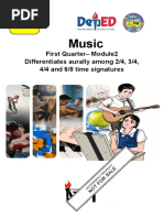 Music: First Quarter - Module2 Differentiates Aurally Among 2/4, 3/4, 4/4 and 6/8 Time Signatures