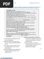 Gateway - B1 - Reading Test Term II