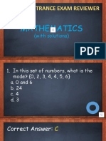 College Entrance Exam Reviewer: Mathematics