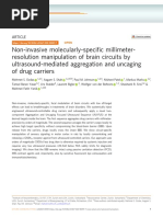 Non-Invasive Molecularly-Speci Fic Millimeter-Resolution Manipulation of Brain Circuits by Ultrasound-Mediated Aggregation and Uncaging of Drug Carriers