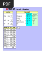 Hydraulic Calculations: Data Input Data Output