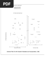 Scheme Plan For MR Aneesh's Residence at Kuniyamuthur, CBE: Total Site Area 1649 SQ - FT