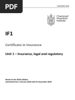 Certificate in Insurance: Unit 1 - Insurance, Legal and Regulatory