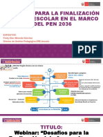 Desafíos para La Finalización Del Año Escolar en El Marco Del Pen 2036