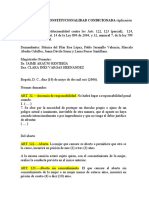 Sentencia de Constitucionalidad Condicionada