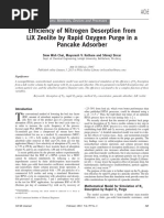 Efficiency of Nitrogen Desorption From Lix Zeolite by Rapid Oxygen Purge in A Pancake Adsorber