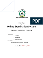 Online Examination System: A Project Report On