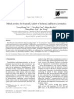 Metal Zeolites For Transalkylation of Toluene and Heavy Aromatics