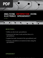 Analyzing Information Using Electronic Spreadsheet (Grade 6)