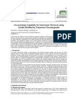 Ion-Exchange Capability For Ammonium Removal Using Zeolite Modified by Potassium Permanganate