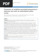 Prevention of Ventilator-Associated Pneumonia in Intensive Care Units: An International Online Survey