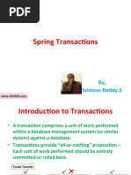 Spring Transactions: By, Srinivas Reddy.S