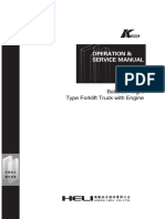 Operation & Service Manual: Balanceweight Type Forklift Truck With Engine