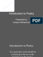 Introduction To Poetry: Presented By: Hussam Mohammed