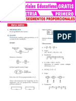 Problemas de Segmentos Proporcionales para Primer Grado de Secundaria PDF