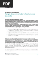 WFOT Position Statement Occupational Therapy and Human Rights Revised 2019 Spanish PDF