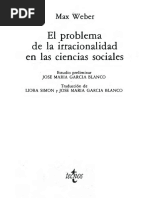 Weber Max - El Problema de La Irracionalidad en Las Ciencias Sociales