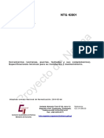 NTG 42001 Cerramientos Especificaciones Tecnicas para Su Instalación y Mantenimiento