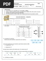 Prova de Matematica 7 Ano