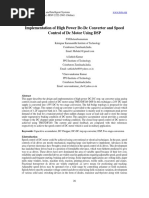 Implementation of High Power DC-DC Converter and Speed Control of DC Motor Using DSP