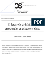 El Desarrollo de Habilidades Emocionales en Educación Básica - Distancia Por Tiempos