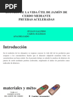 Estudio de La Vida Útil de Jamón de Cerdo Mediante Pruebas Aceleradas