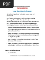 Long Questions & Answers: Jurisprudence